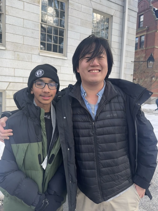 Coach Ricky with student at Harvard